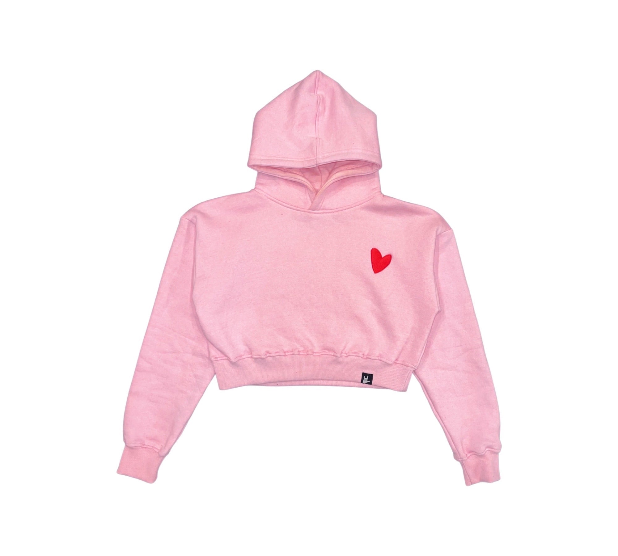 Women's Cropped Fleece Pullover popular LOVE AND HEART