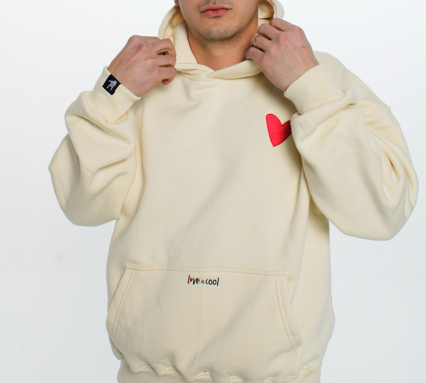 Love is Cool Premium Heart Hoodie