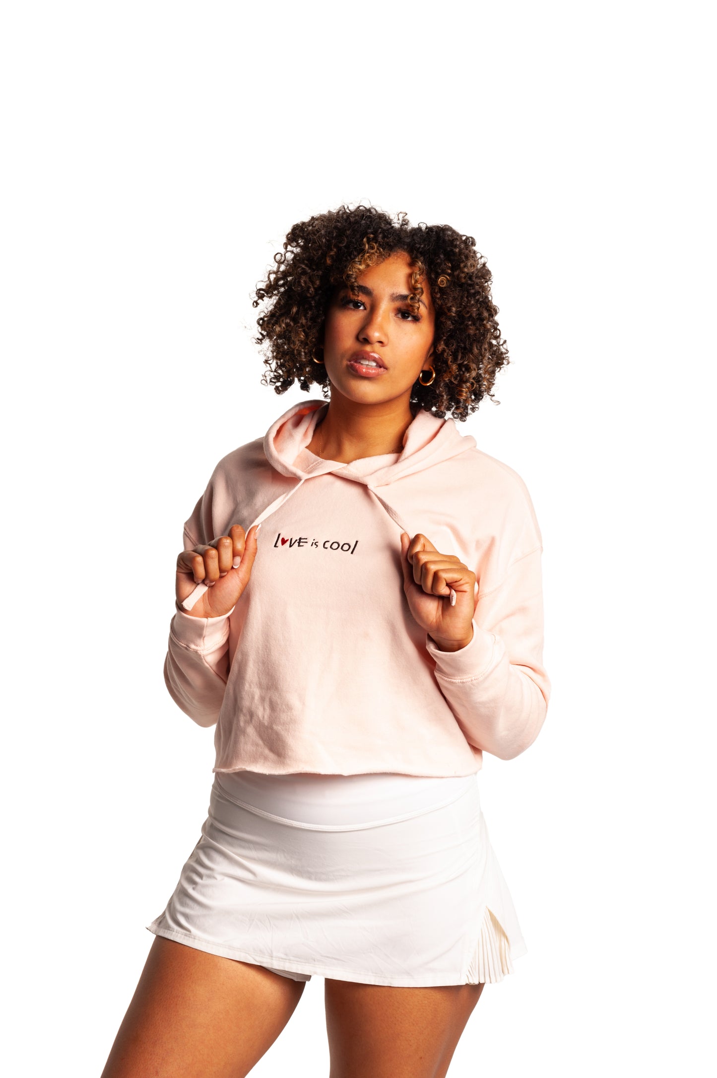 Love is Cool Crop Hoodie